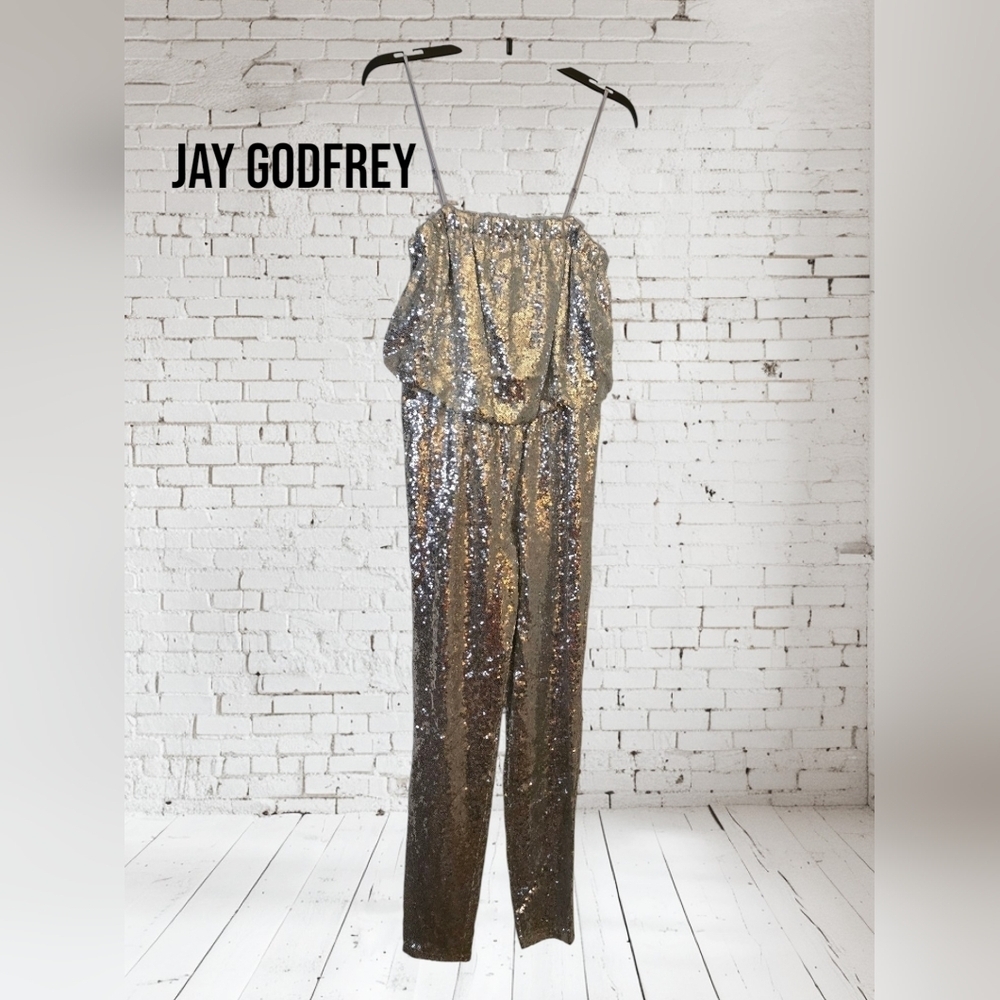 JAYGODFREY Silvee Sequin Jumpsuit NWT